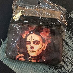 Frida Kahlo Coin Purse-Geniune Leather Coin purse One a Kind!